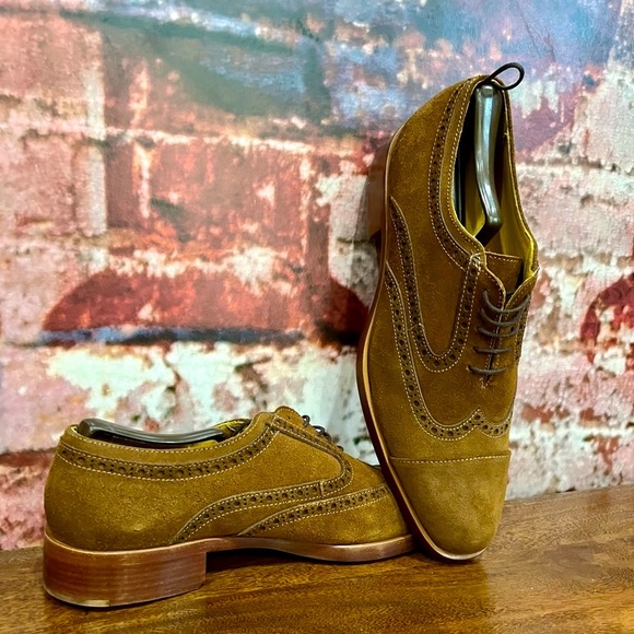 BRAND NEW DONALD PLINER ZINDEL OXFORD CAP TOE WINTIP SHOES - Picture 6 of 10